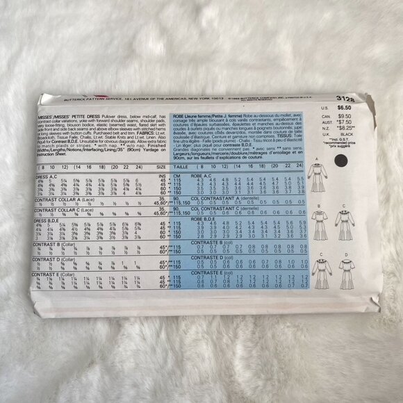 2 Butterick Classics Sewing Patterns - Picture 5 of 5